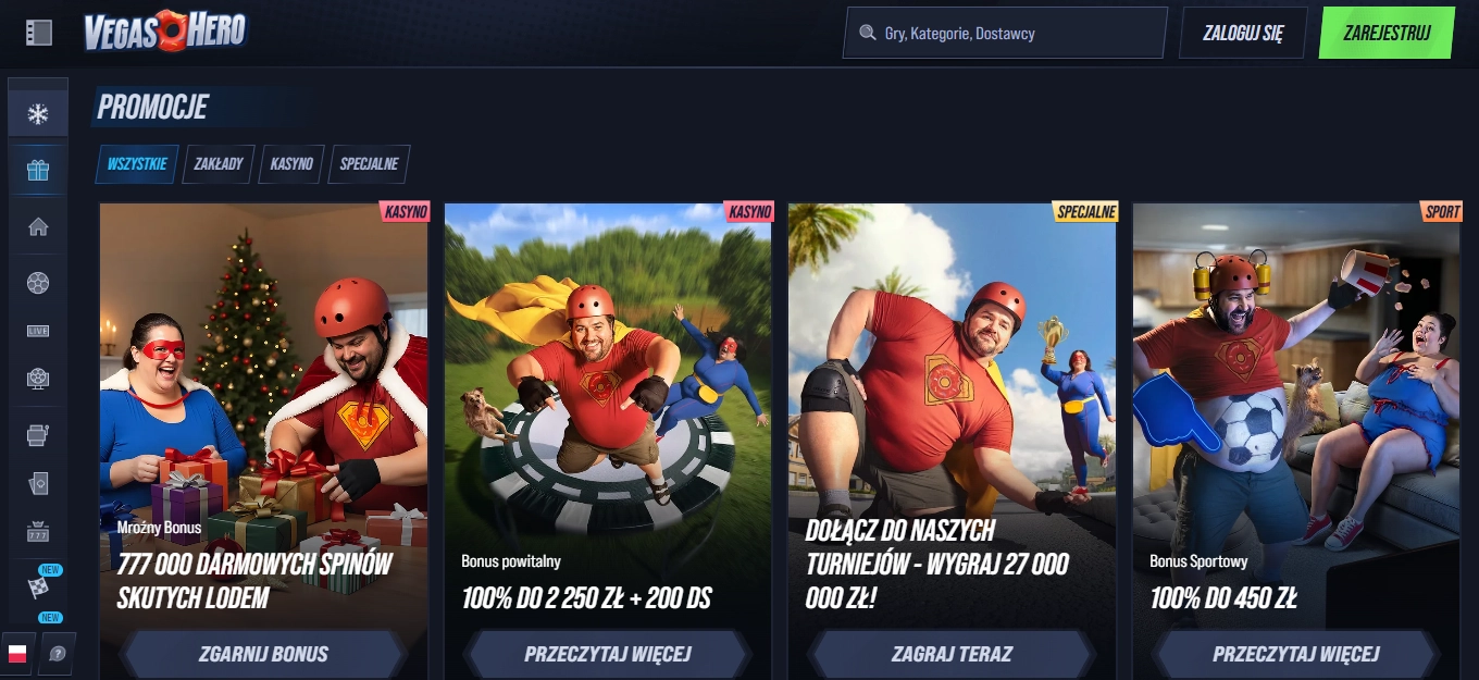 VegasHero – Najlepsze legalne kasyno z atrakcyjnymi bonusami